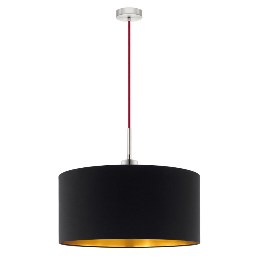 Eglo - Lampadario LED a sospensione su cavo TUNJA 1xE27/60W/230V nero