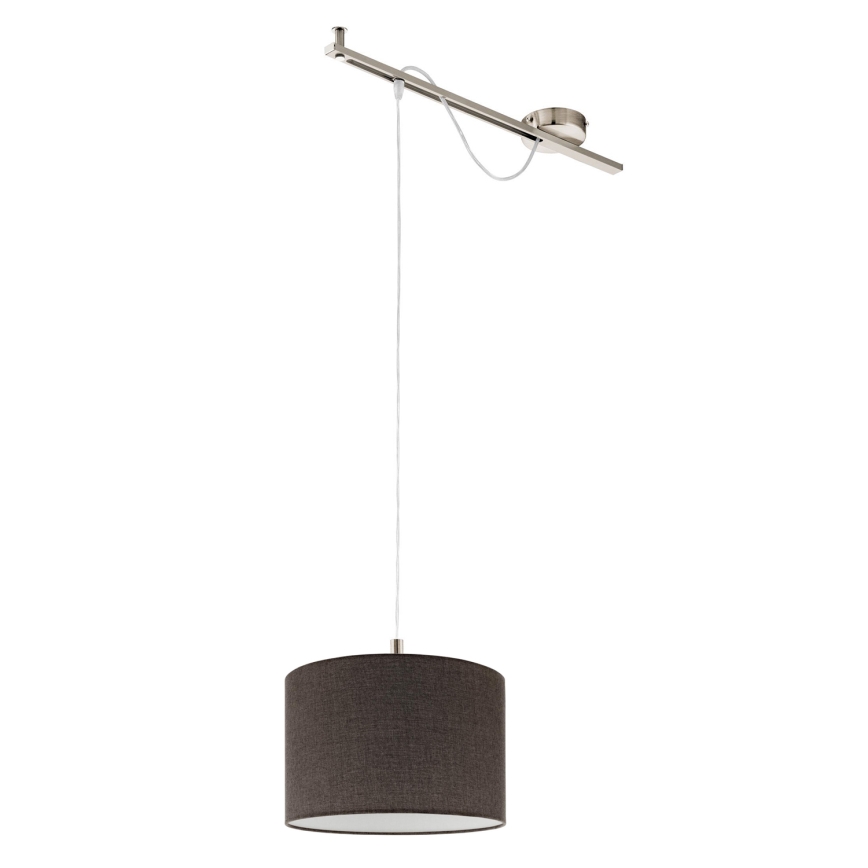 Eglo - Lampadario LED a cavo CALCENA 1xE27/60W/230V cromo/marrone