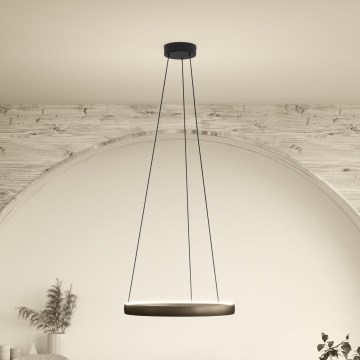 Eglo - Lampadario LED dimmerabile a sospensione con cavo e sensore di movimento 2xLED/25W/230V 2200-6500K Ø 80 cm marrone