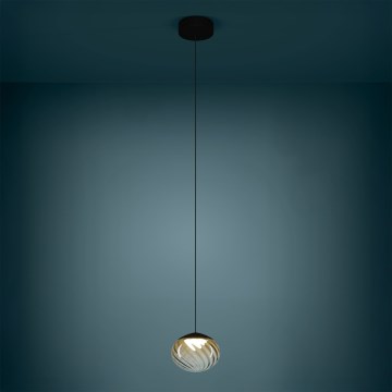 Eglo - Lampadario LED dimmerabile a sospensione con cavo LED/5,8W/230V 2200-6500K beige/fumé + telecomando