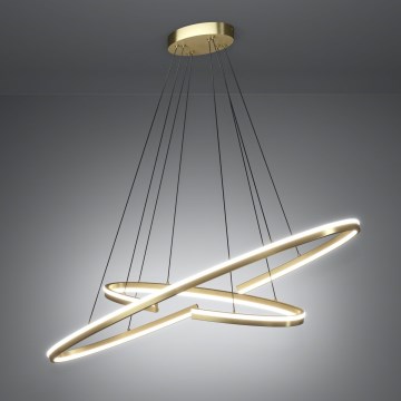 Eglo - Lampadario LED dimmerabile a sospensione con cavo LED/50W/230V 2200-6500K, finitura dorata + telecomando