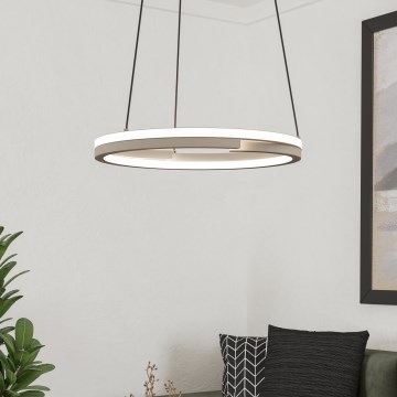 Eglo - Lampadario LED dimmerabile a sospensione su cavo 2xLED/20W/230V 2700-6500K Ø 48 cm beige + telecomando