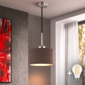 Eglo - Lampadario LED su cavo TUNJA 1xE27/60W/230V Ø 20 cm marrone/nero