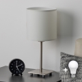Eglo - Lampe de table LED TUNJA 1xE27/60W/230V 26,5 cm chrome mat/blanc