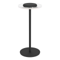 Eglo - Lampe de table tactile rechargeable LED RGBW dimmable, 5 V, 2000 mAh, noire