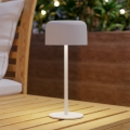 Eglo - Lampe de table tactile solaire à LED rechargeable, LED/2,8W/3,7V 1800 mAh IP44, blanche