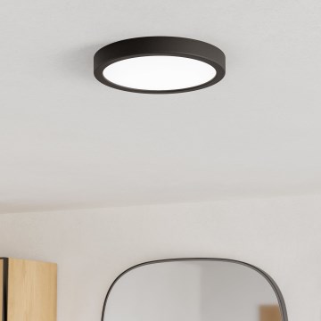 Eglo - LED-Badezimmer-Deckenleuchte LED/11,5W/230V 2700/4000/6500K Ø 21,1 cm IP44 Schwarz