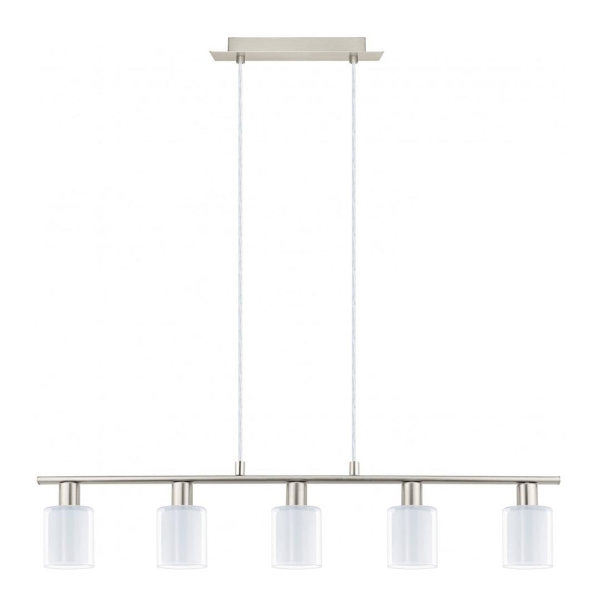 Eglo - LED-Deckenleuchte an Kabel MY CHOICE 5xE14/4W/230V mattchrom/weiß