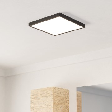 Eglo - LED-Deckenleuchte für Badezimmer LED/13W/230V 29x29 cm IP44 schwarz