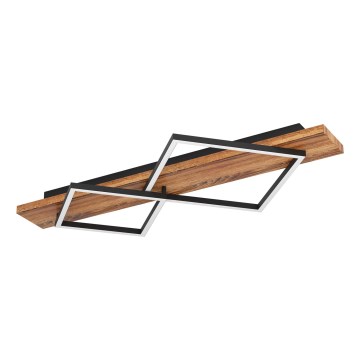 Eglo - LED-Deckenleuchte LED/13W/230V + LED/15W schwarz/braun