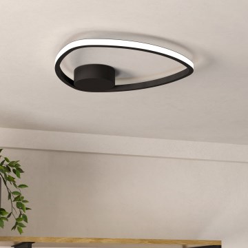 Eglo - LED-Deckenleuchte LED/9,7W/230V 2700/4000/6500K Ø 37,5 cm schwarz