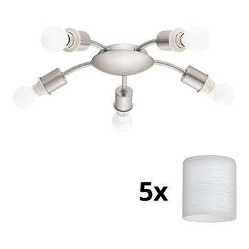 Eglo - LED Deckenleuchte MY CHOICE 5xE14/4W/230V mattchrom/weiß