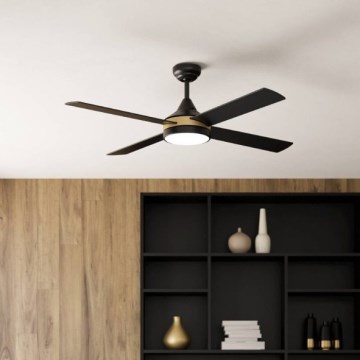 Eglo - LED-Deckenventilator LED/19W/230V 3000/4000/5000K Ø 122 cm schwarz + Fernbedienung