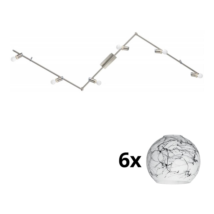 Eglo - LED Einbauleuchte MY CHOICE 6xE14/4W/230V mattchrom/weiß/schwarz
