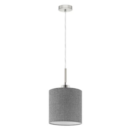Eglo - LED-Hängeleuchte mit Kabelaufhängung TUNJA 1xE27/60W/230V grau