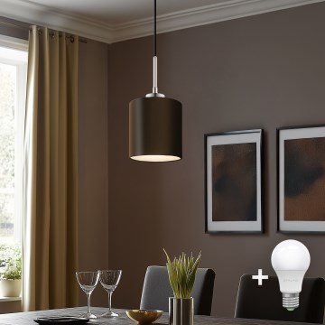 Eglo - LED-Hängeleuchte TUNJA 1xE27/60W/230V braun