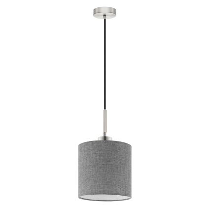 Eglo - LED-Hängeleuchte TUNJA 1xE27/60W/230V grau