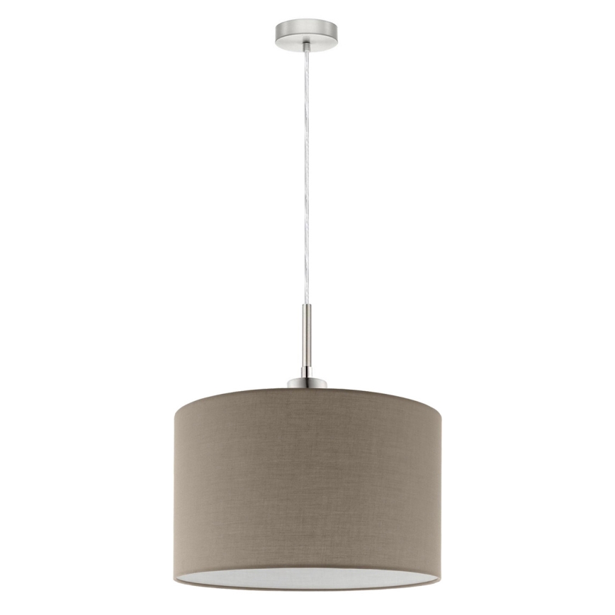 Eglo - LED-Hängeleuchte TUNJA 1xE27/60W/230V taupe