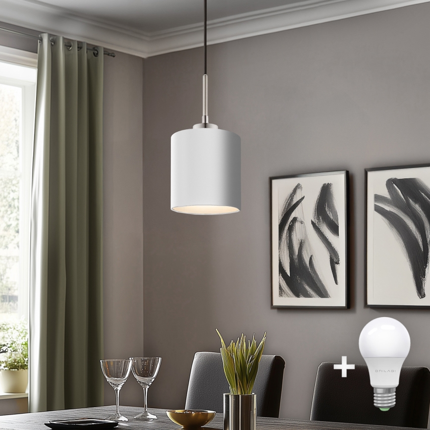 Eglo - LED-Hängeleuchte TUNJA 1xE27/60W/230V weiß