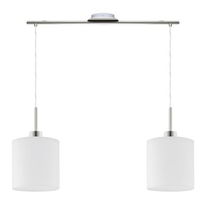 Eglo - LED-Hängeleuchte TUNJA 2xE27/60W/230V weiß
