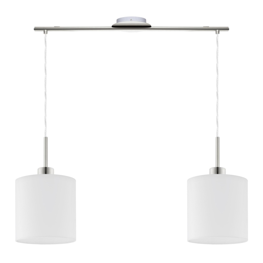 Eglo - LED-Hängeleuchte TUNJA 2xE27/60W/230V weiß