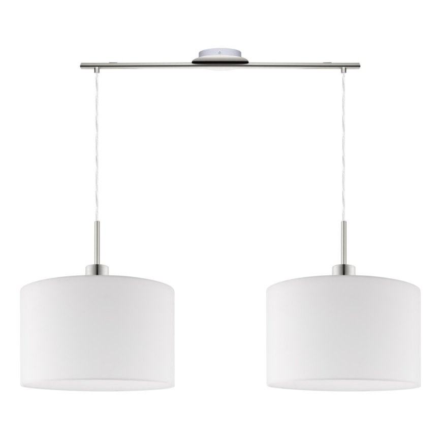 Eglo - LED-Hängeleuchte TUNJA 2xE27/60W/230V weiß
