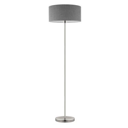 Eglo - LED  Lampada con piedistallo TUNJA 1xE27/60W/230V cromo opaco/grigio