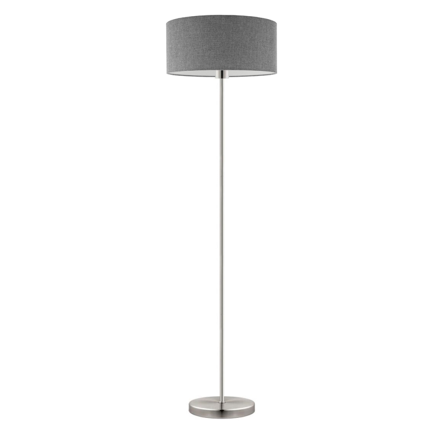 Eglo - LED  Lampada con piedistallo TUNJA 1xE27/60W/230V cromo opaco/grigio