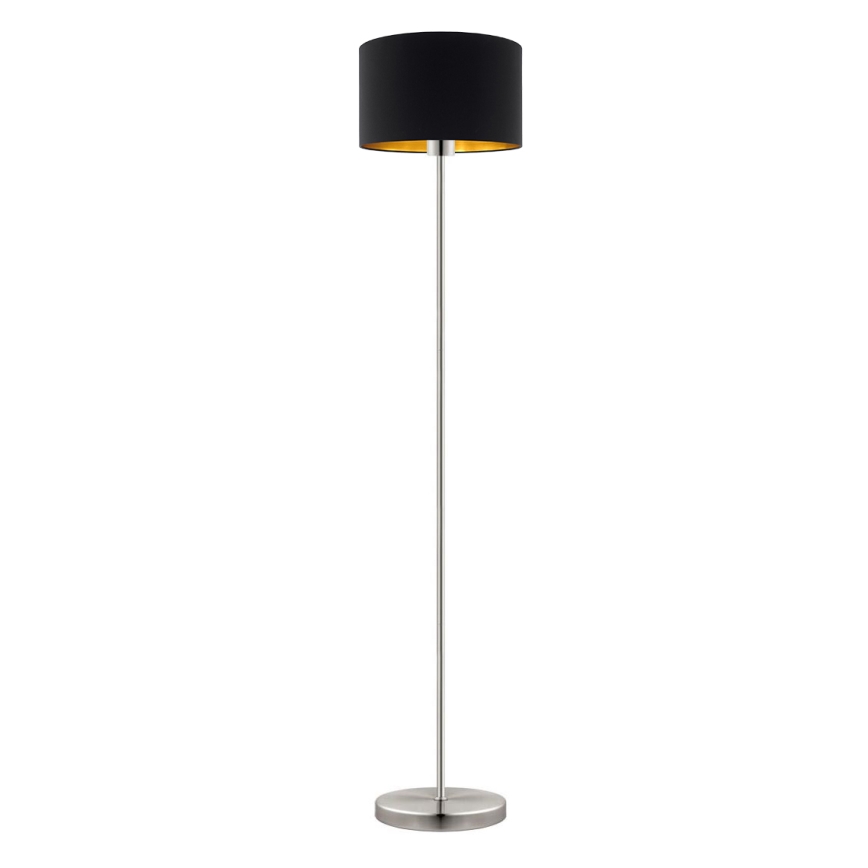Eglo - LED  Lampada con piedistallo TUNJA 1xE27/60W/230V cromo opaco/nero
