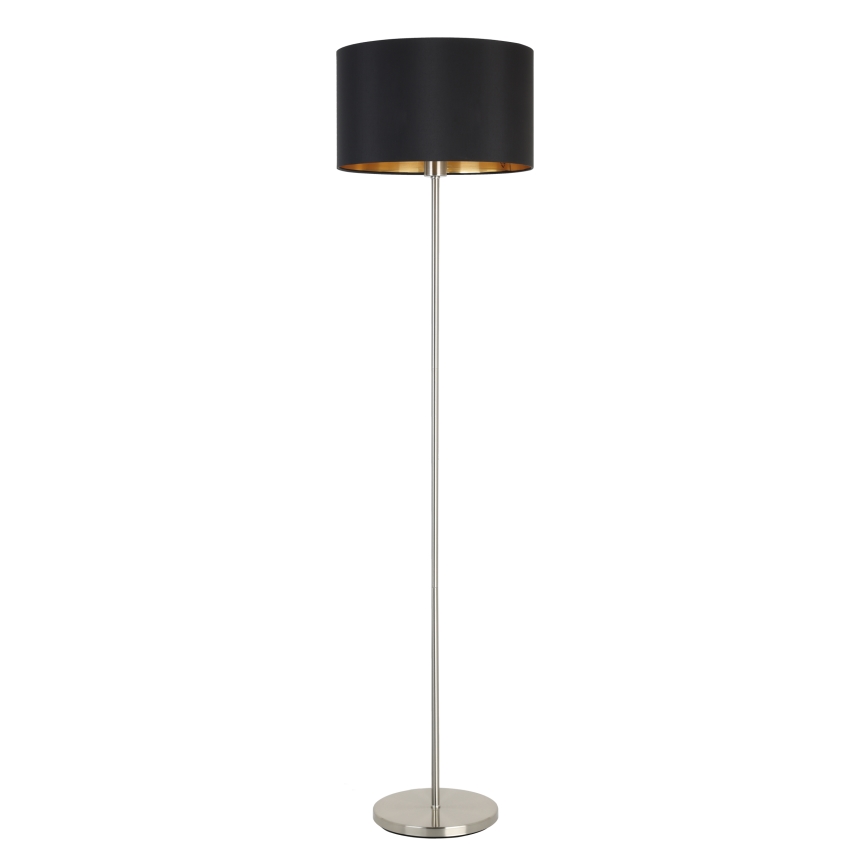Eglo - LED  Lampada con piedistallo TUNJA 1xE27/60W/230V cromo opaco/nero