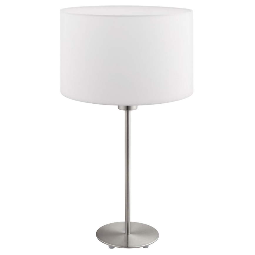 Eglo - LED  Lampada da tavolo TUNJA 1xE27/60W/230V 38,5 cm cromo opaco/bianco