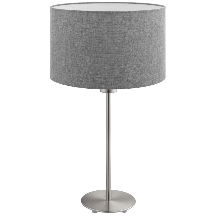 Eglo - LED  Lampada da tavolo TUNJA 1xE27/60W/230V 38,5 cm cromo opaco/grigio