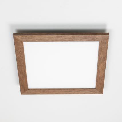 Eglo - LED Pannello fisso dimmerabile SALOBRENA 2 WOOD LED/25W/230V 4000K 49,5x49,5 cm marrone scuro