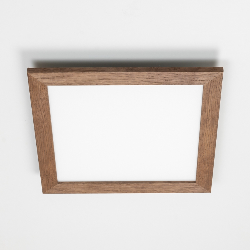 Eglo - LED Pannello fisso dimmerabile SALOBRENA 2 WOOD LED/25W/230V 4000K 49,5x49,5 cm marrone scuro