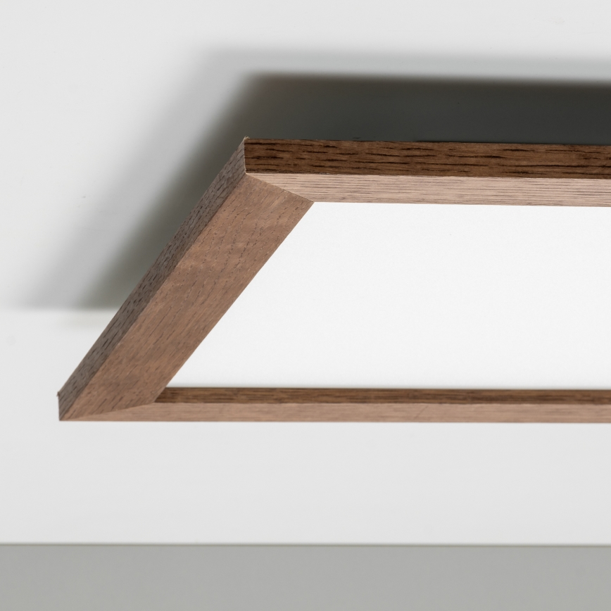 Eglo - LED Pannello fisso dimmerabile SALOBRENA 2 WOOD LED/25W/230V 4000K 49,5x49,5 cm marrone scuro