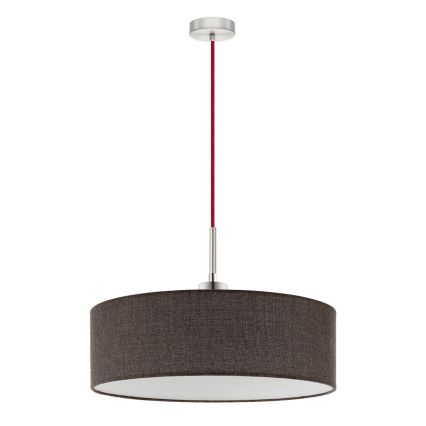 Eglo - LED-Pendelleuchte an Kabel TUNJA 1xE27/60W/230V braun