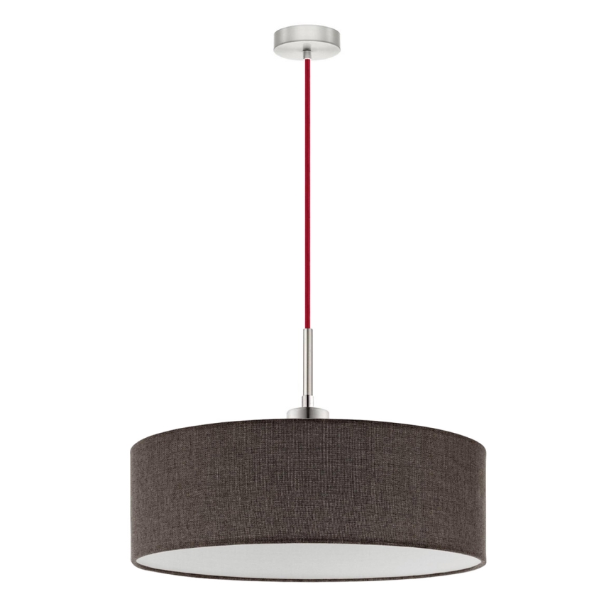 Eglo - LED-Pendelleuchte an Kabel TUNJA 1xE27/60W/230V braun