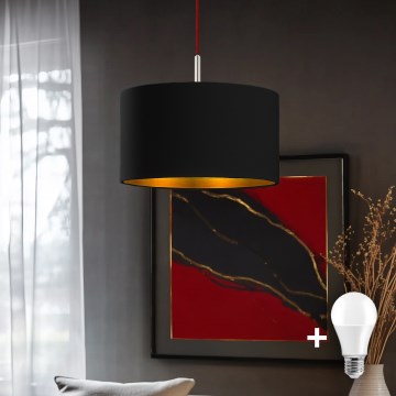 Eglo - LED  Pendelleuchte an Kabel TUNJA 1xE27/60W/230V schwarz