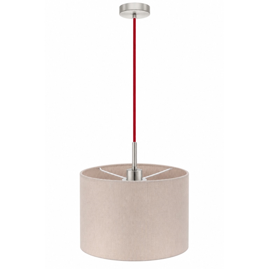 Eglo - LED-Pendelleuchte an Kabel TUNJA 1xE27/60W/230V Ø 20 cm beige/rot