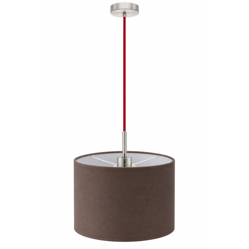 Eglo - LED-Pendelleuchte an Kabel TUNJA 1xE27/60W/230V Ø 20 cm braun/rot