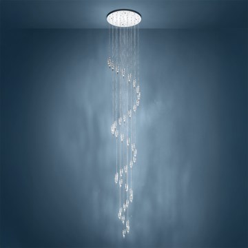 Eglo - LED-Pendelleuchte an Seil 40xLED/2,1W/230V 2200/3000/4000K glänzender Chrom