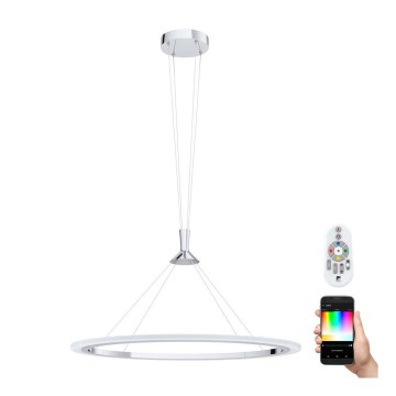 Eglo - LED RGB Lampadario dimmerabile a sospensione con filo HORNITOS-C LED/37W/230V + telecomando