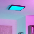 Eglo - LED RGBW dimmbare Badezimmer-Deckenleuchte LED/17,8W/230V 2700-6500K Ø 39,9 cm IP44 schwarz