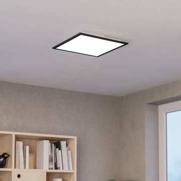Eglo - LED RGBW dimmbare Deckenleuchte LED/19W/230V 2700-6500K 40x40 cm schwarz