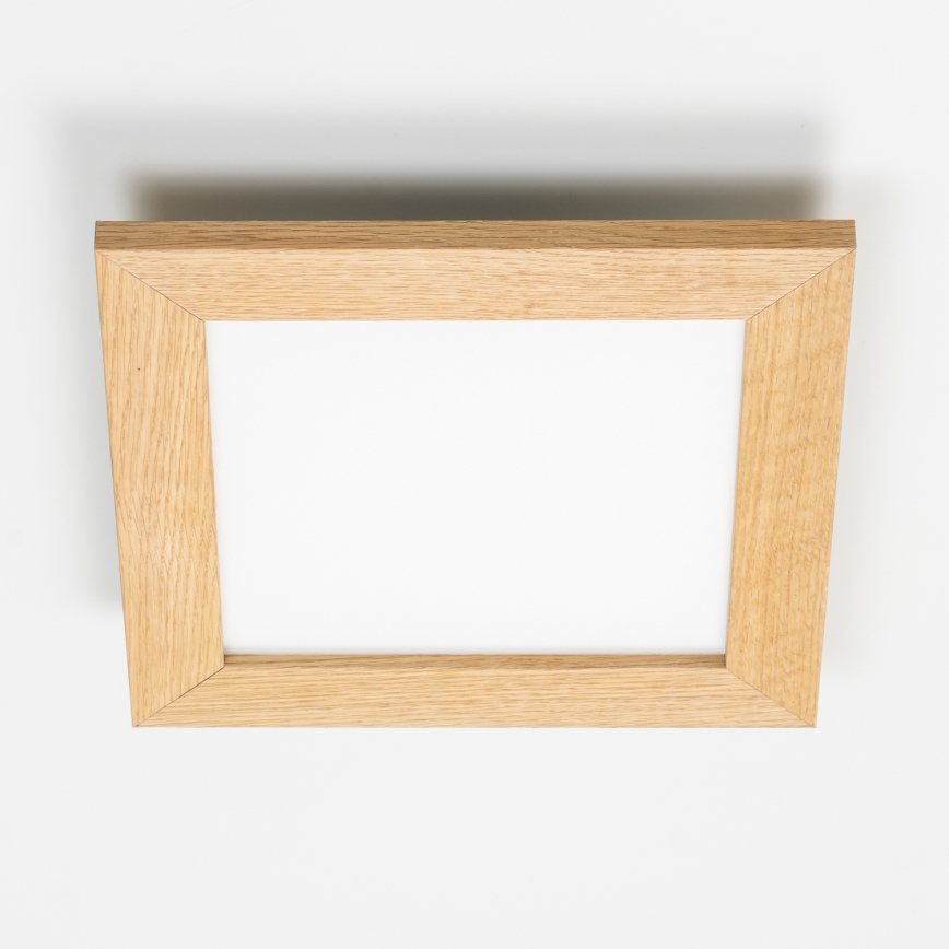 Eglo - LED RGBW dimmbares Aufputz-Panel SALOBRENA-C WOOD LED/16W/230V 2700-6500K 34x34 cm braun + Fernbedienung