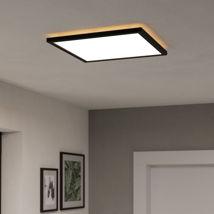 Eglo - LED RGBW Dimmerabile per esterni soffitto chiaro LED/17,6W/230V 2700-6500K 39x39 cm IP44 nero ZigBee