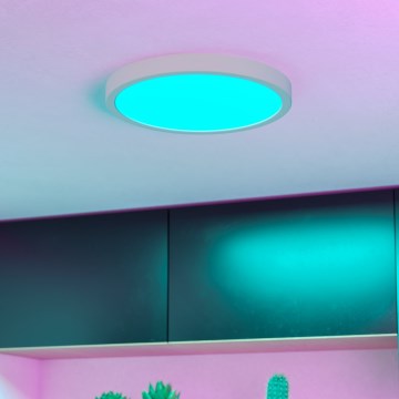 Eglo - LED RGBW dimmerabile plafoniera da soffitto per bagno LED/14,3W/230V 2700-6500K diam. 27,8 cm IP44 bianca