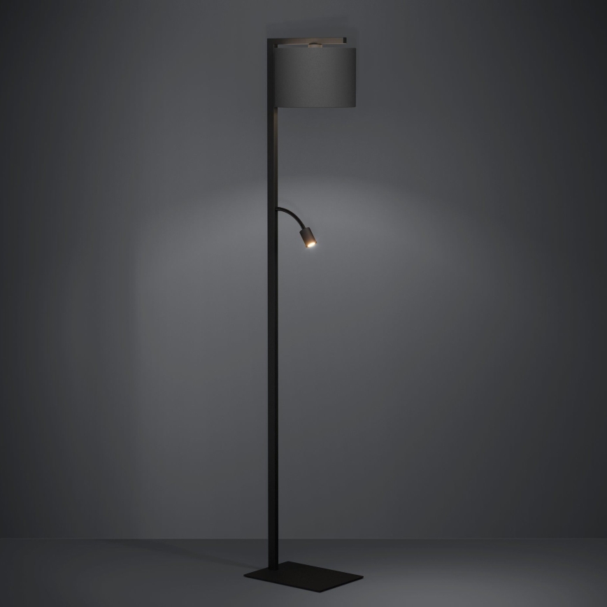 Eglo - LED-Stehleuchte 1xE27/40W/230V + LED/3,8W 3000K schwarz