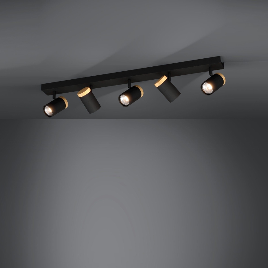 Eglo - LED-Strahler 5xGU10/4,5W/230V 3000K schwarz/braun