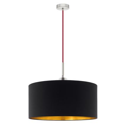 Eglo - LED Suspension sur câble TUNJA 1xE27/60W/230V noire